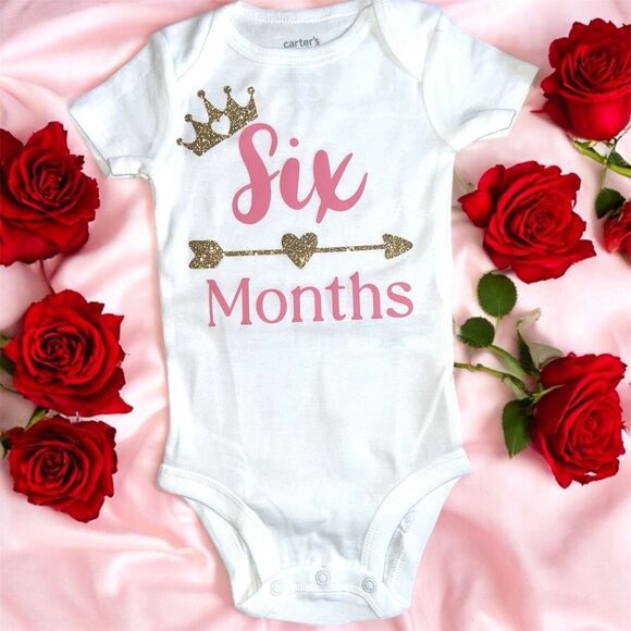 Handmade 👑 Princess Milestone Onesies – Complete 12-Month Set! 👑 - Picture 7 of 14